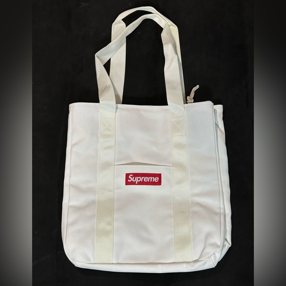 Supreme Canvas Tote White - Picture 2 of 5